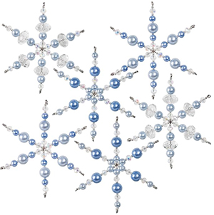 Crystal/Blue Snowflakes Ornament Kit