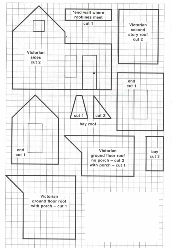 victorian- gingerbread house blueprint