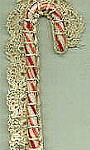 Crocheted Golden Candy Cane Cover - Christmas Crochet Patterns