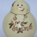 Snowman Gourd Painting Pattern for Christmas